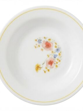 1970s Arc Arcopal 🇫🇷 Floral Opalware Salad Bowl 🥗 (Made In France)
